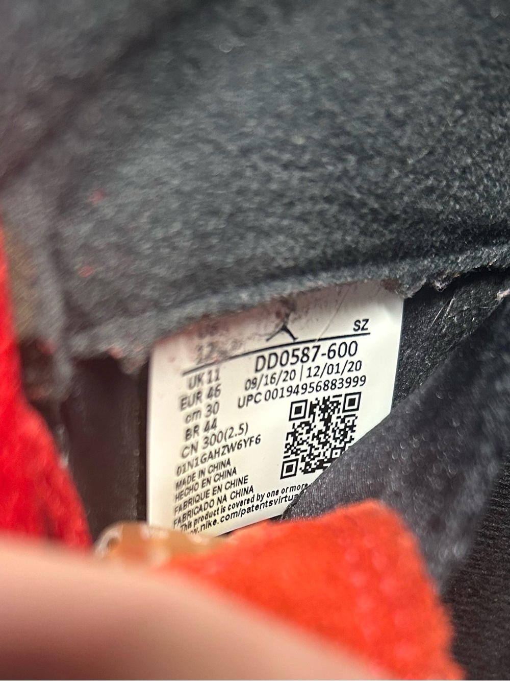 Nike Air Jordan 5 Retro Raging Bull Red Mens Size 12 Casual Shoes Sneakers - Picture 5 of 5